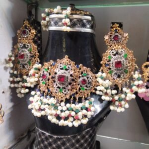 Regal Multicolor Pearl Bridal Jewelry Set